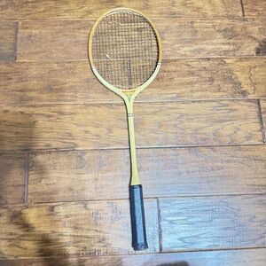 VTG 70s Spalding Fast Play‎ Badminton Racket Wooden Wood Frame Made in USA Decor
